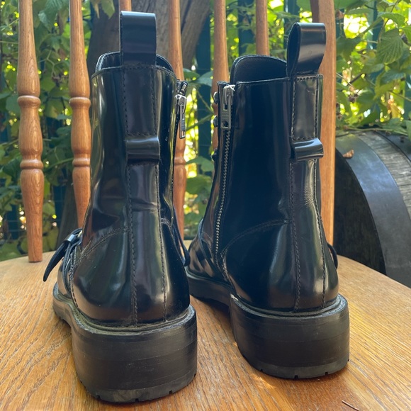 ALLSAINTS Black Leather Combat Boots - Picture 7 of 7